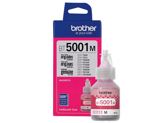 impresoras y scanners - BOTELLA DE TINTA BROTHER - BT5001M - MAGENTA - 48.8ML - PARA IMPRESORA DCP-T420 