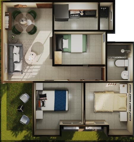 apartamentos - Venta de proyecto autopista Las Américas #24-1561 tres dormitorios, terraza, bal 6