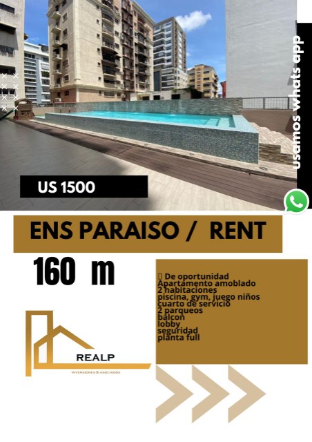 apartamentos - Apartamento amoblado paraiso