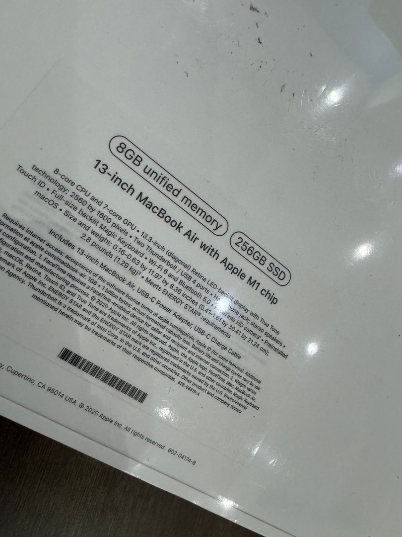 computadoras y laptops - MacBook Air 2020 M1 Apple chip |256GB SSD |8GB RAM Nuevos Sellados RD$ 45,999 NE 2