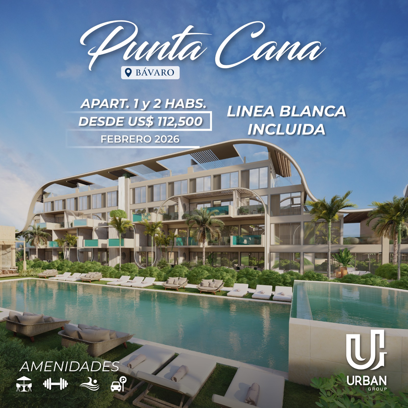 apartamentos - Apartamentos con Linea Blanca en Punta Cana