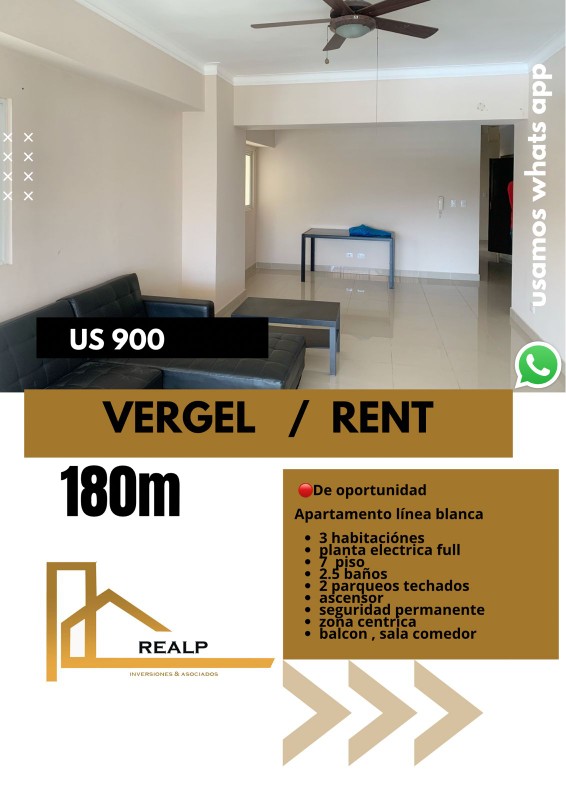 apartamentos - Apartamento línea blanca vergel 0