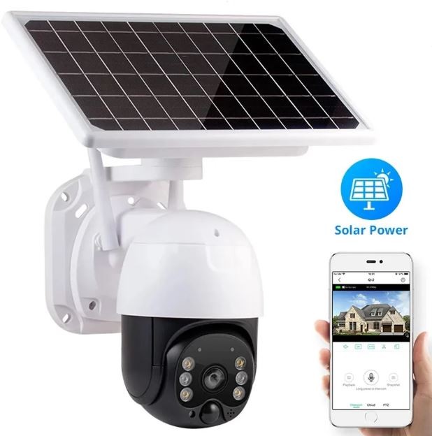 camaras y audio - Camara wifi de exterior PTZ solar