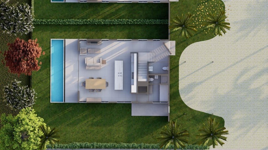 casas - Proyecto en venta Punta Cana #22-2883 3 Hab. 3.5 baños. jardín con piscina.
 6