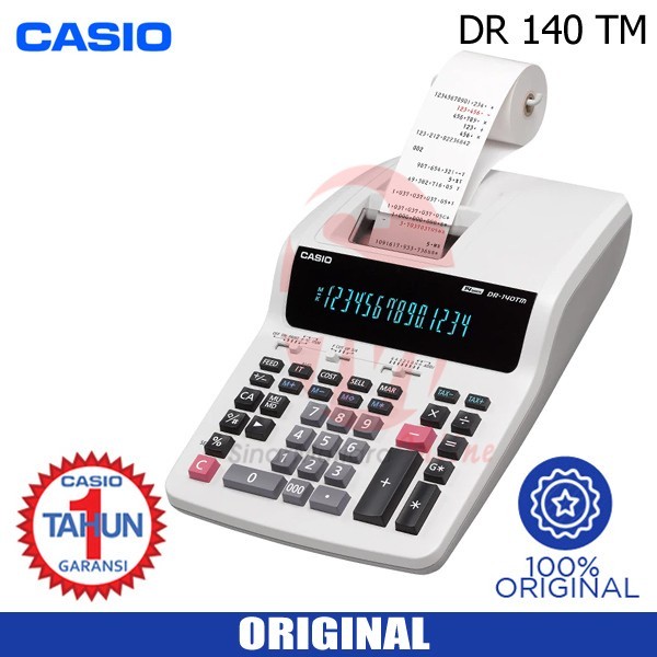 impresoras y scanners - CALCULADORA CASIO, SUMADORA DE PAPEL ,DR-140TM, PARA USO PESADO,ALTA CALIDAD 0