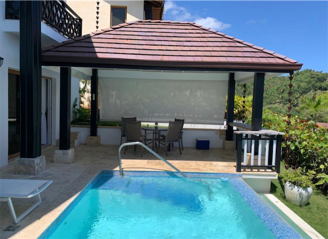 casas vacacionales y villas - Venta de Villa amueblada en puerto bahía samana con piscina zona turística