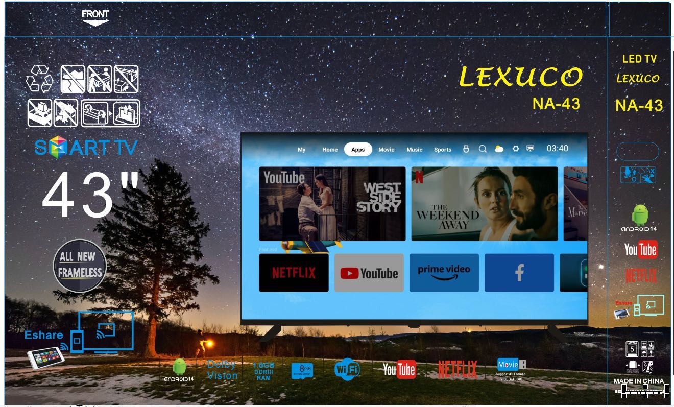 tv - TV de 32" 40" 43" SMART TV LEXUCO 2