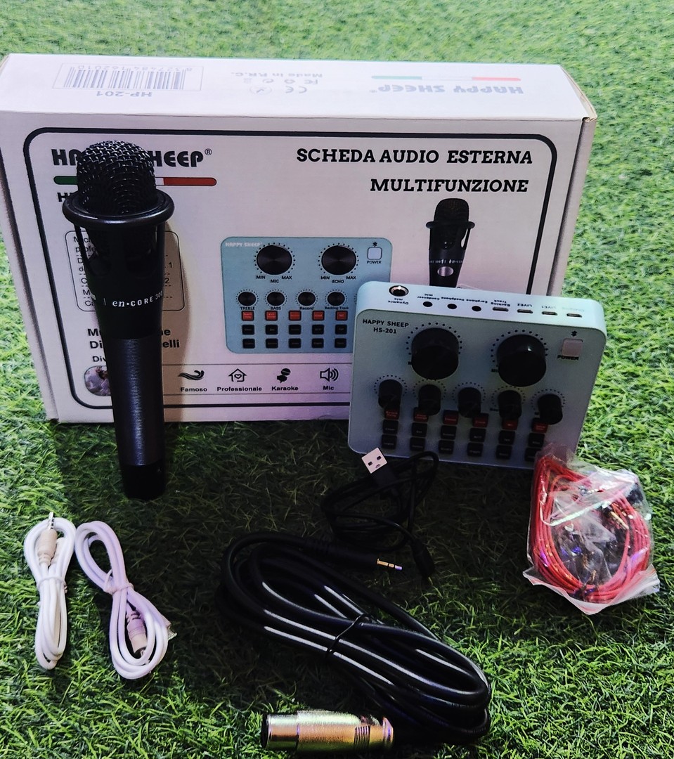 camaras y audio - Happy Sheep, set de musica con microfono y tarjeta de sonido inalámbrica.  4