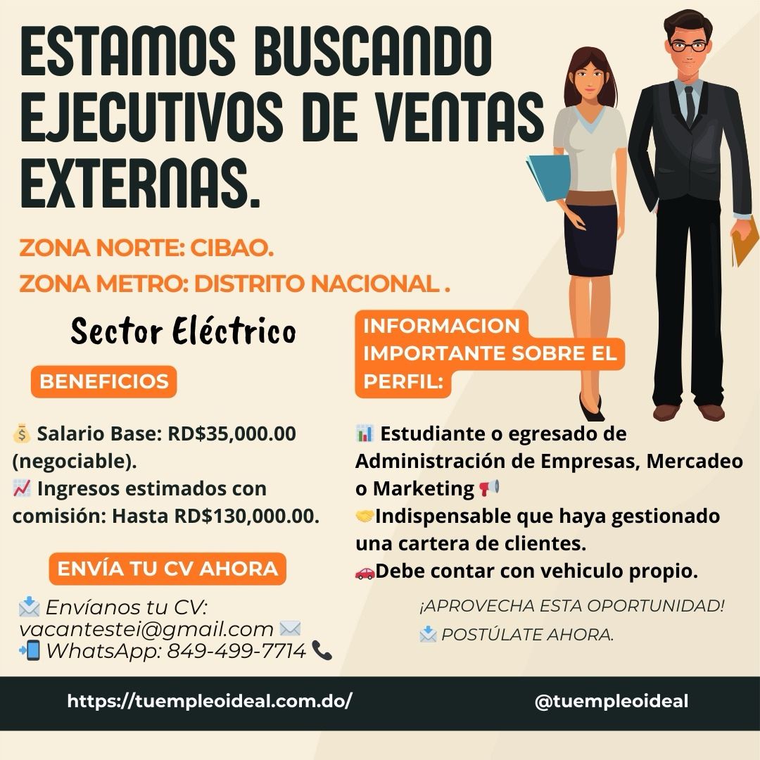 empleos disponibles - Se buscan Representantes de Ventas