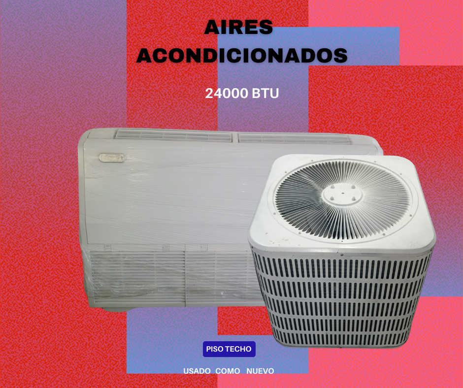 aires acondicionados y abanicos - Aire Acondicionado 24000 BTU Piso techo Conven. 