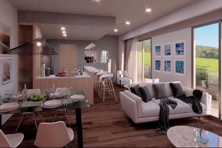apartamentos - Proyecto en venta Punta Cana #24-1330 tres dormitorios, cocina con desayunador.