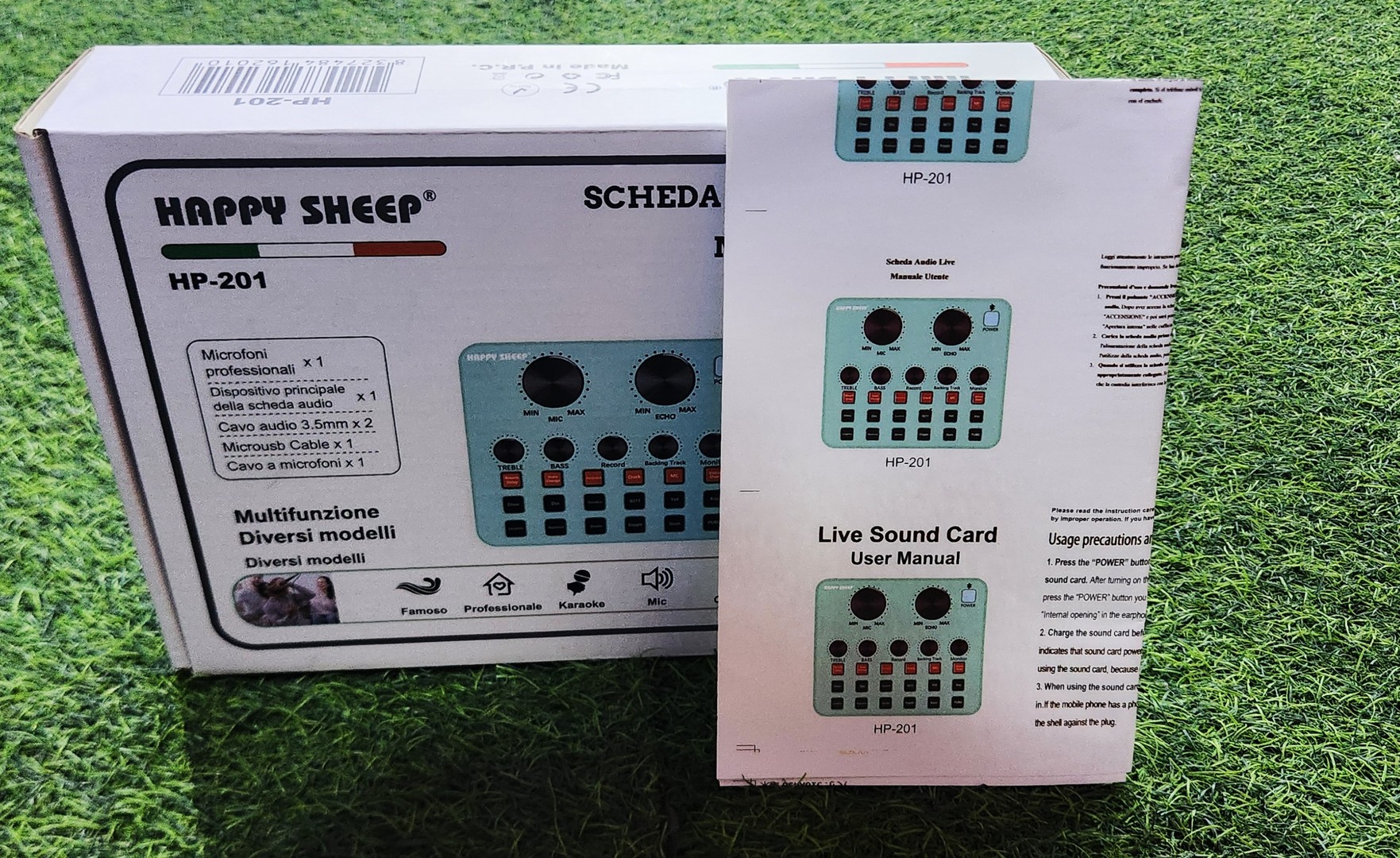 camaras y audio - Happy Sheep, set de musica con microfono y tarjeta de sonido inalámbrica.  1