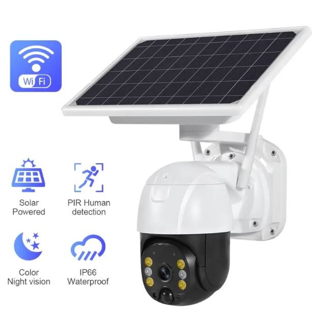 camaras y audio - Camara wifi de exterior PTZ solar 1