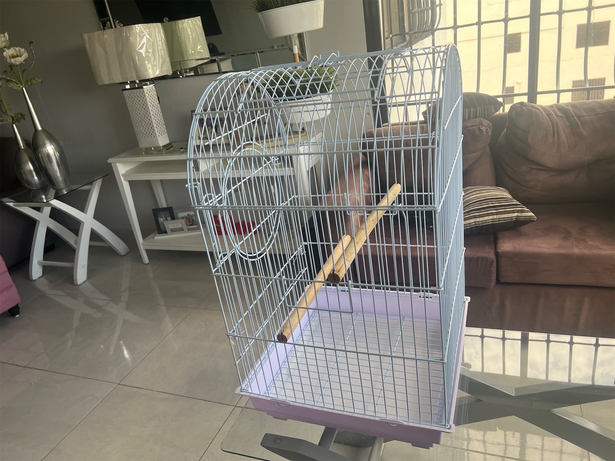 animales y mascotas - Jaula para aves como nueva 4