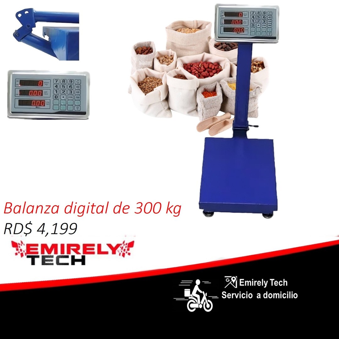 accesorios para electronica - Balanza Bascula Peso Digital Para Empresas 300kg 0