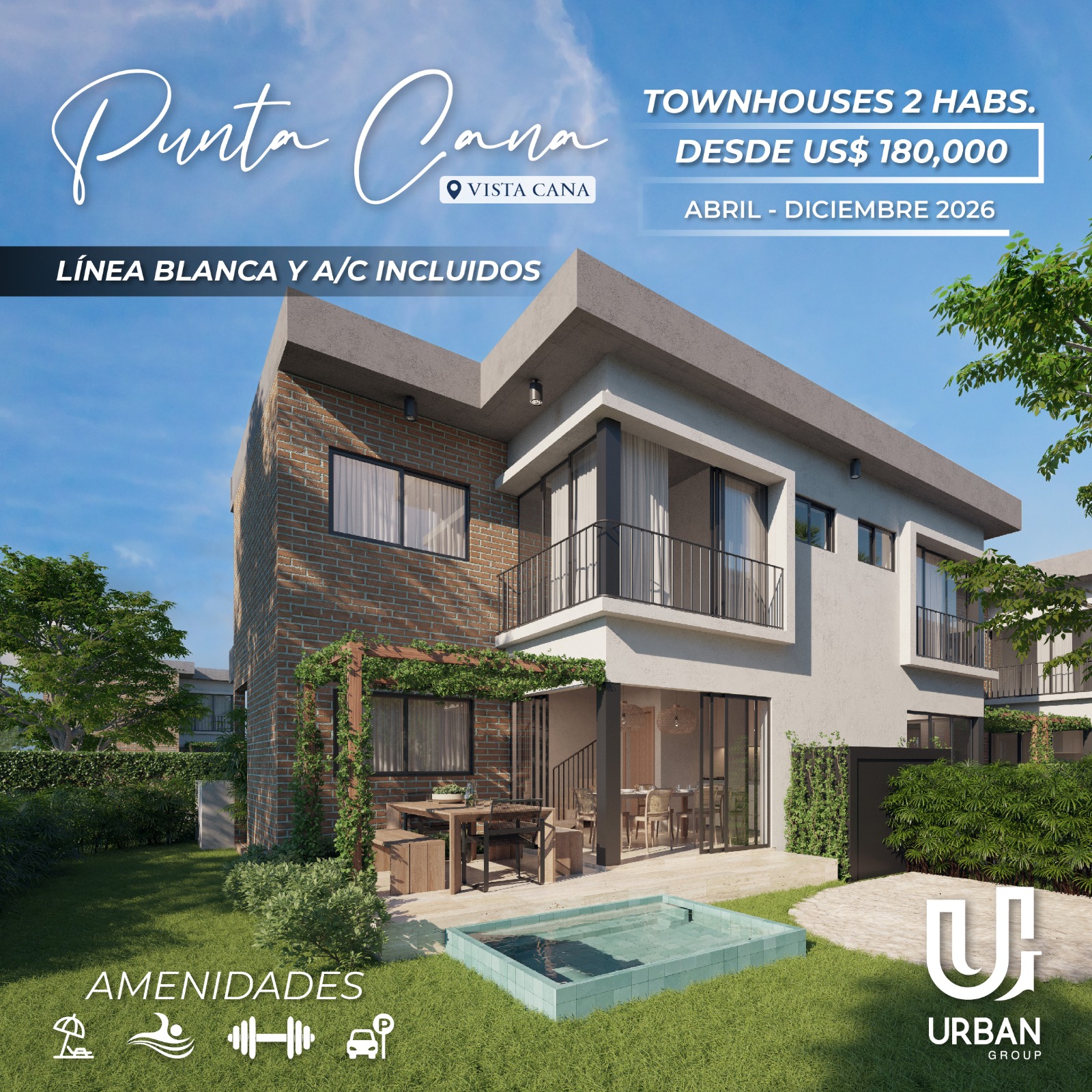 casas vacacionales y villas - Townhouses 2 habs en Vistacana