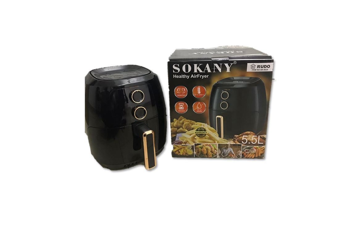 electrodomesticos - Freidora de Aire Air Fryer Sokany manual de 5.5 litros SK-8024, cocina saludable 0