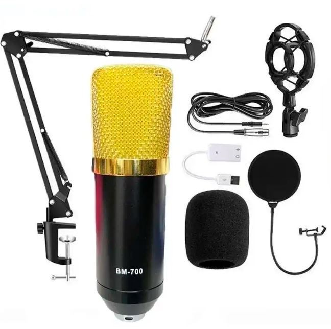 camaras y audio - Kit de microfono condensador bm800 con pedestal de mesa 2