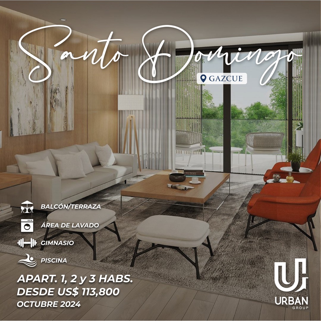 apartamentos - Apartamentos de 1, 2 y 3 Habitaciones desde US$113,800 en Gazcue 1