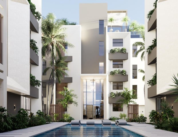 apartamentos - Proyecto en venta Punta Cana  #24-229 un dormitorio, piscina, balcón, terraza.
 3
