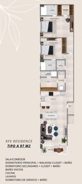 apartamentos - Apartamento en venta #24-1433 con 3 dormitorios, balcón, terraza, área de lavado 7