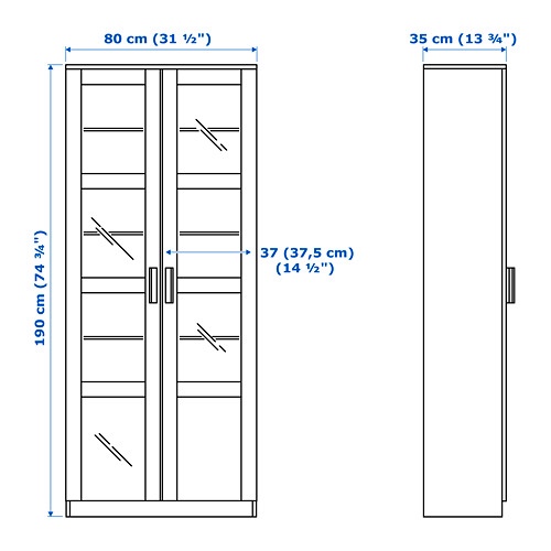 muebles y colchones - Vitrina Negra Ikea
Usada
 5