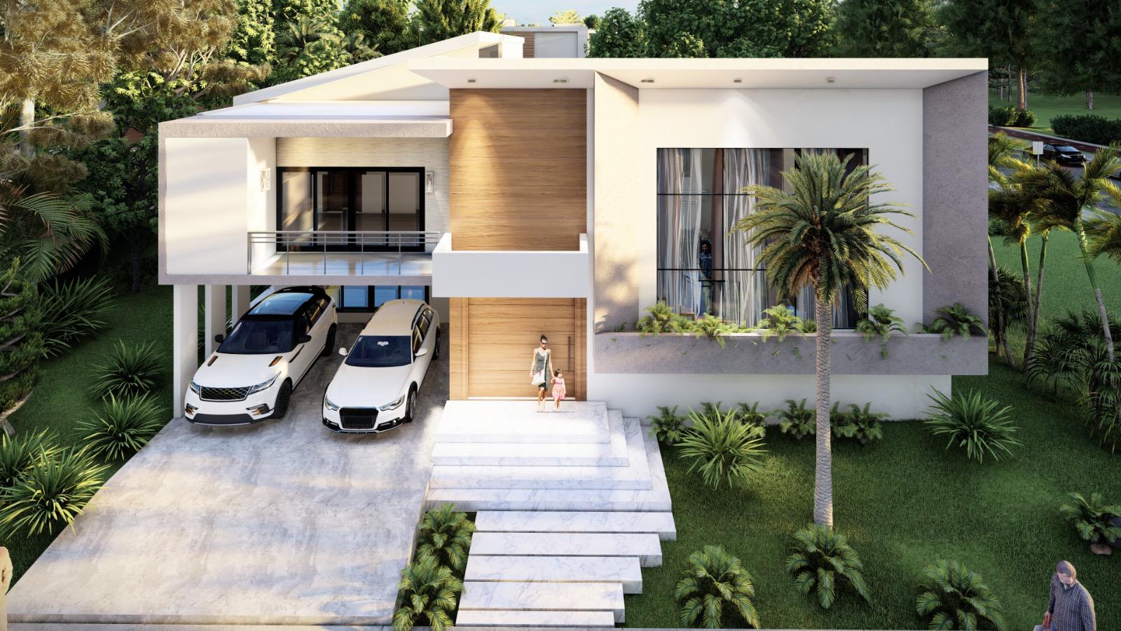casas vacacionales y villas - Moderna Villa con Enorme Solar, 4 Habitaciones Punta Cana Village 1