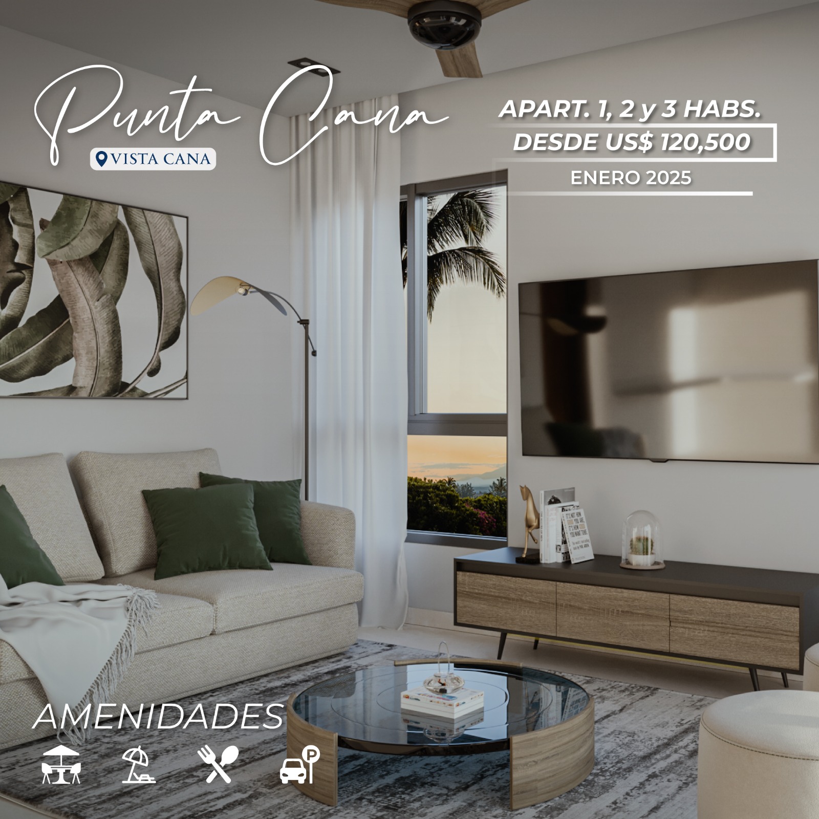 casas vacacionales y villas - Apartamentos y Villas En Vistacana Punta Cana 7