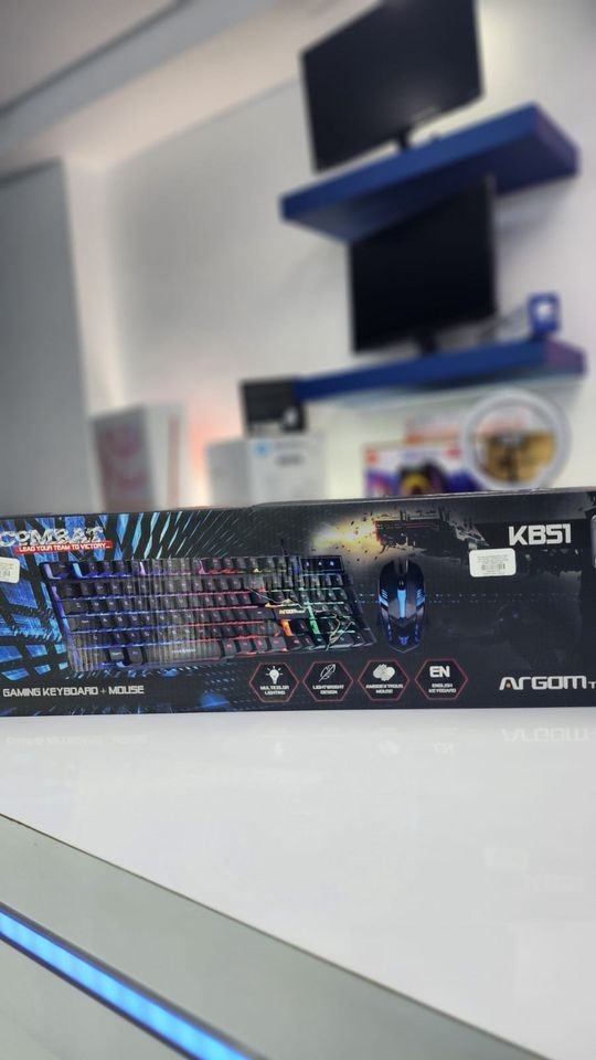 accesorios para electronica - TECLADO MOUSE COMBO ARGOM COMBAT GAMING (KB51)