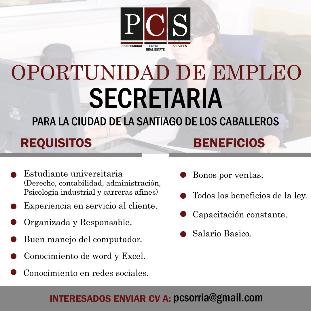 empleos disponibles - Empleo de secretaria