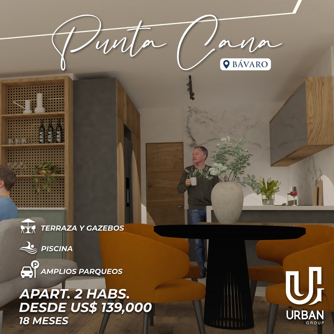 apartamentos - Apartamentos de 2 Habitaciones desde US$139,000 En Punta Cana 1