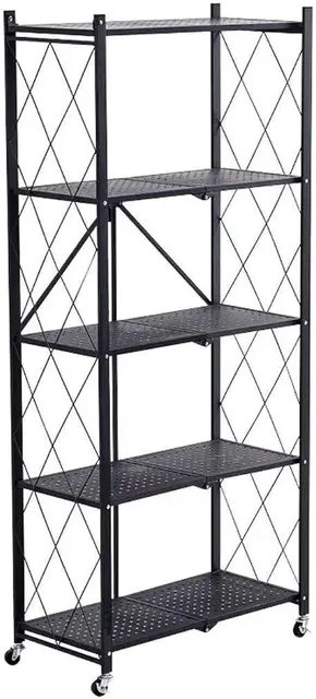 muebles y colchones - Estante plegable de metal, 5 niveles, organizador, mueble para organizar 2