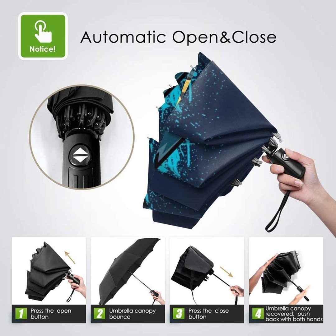otros electronicos - Sombrilla plegable con apertura y cierre automático compacto, paraguas, ligero 1
