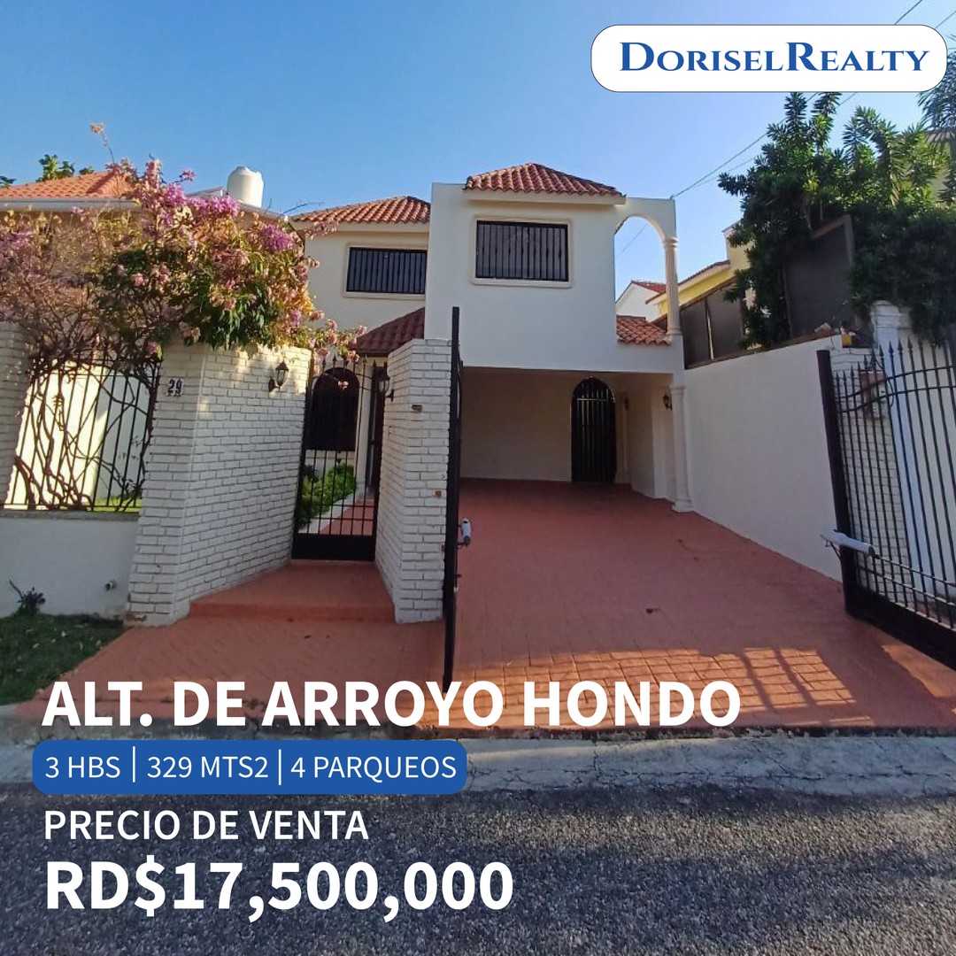 casas - VENTA DE HERMOSA CASA UBICADA EN ALT. ARROYO HONDO