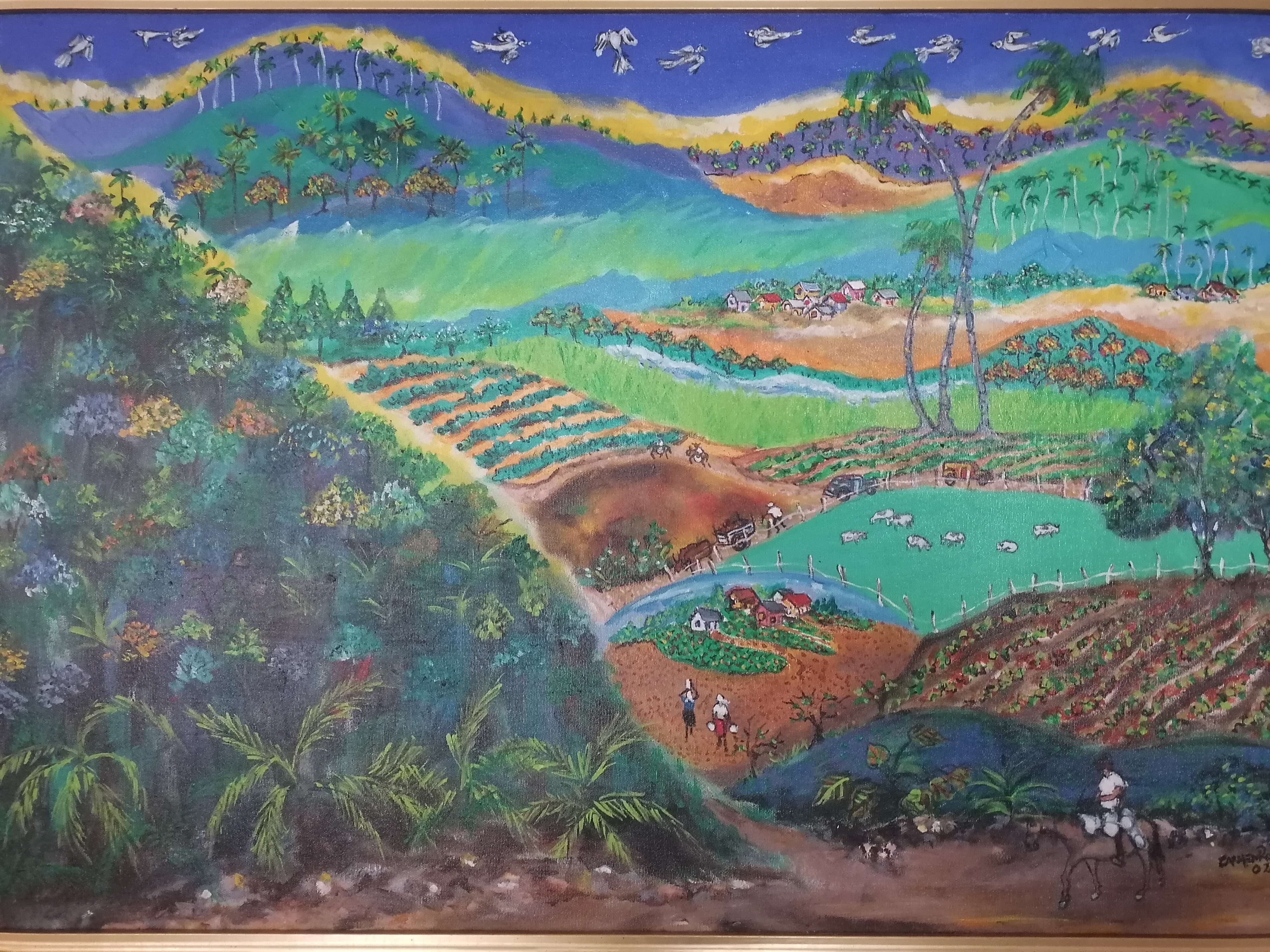 arte y antigüedades - Obra de arte de la maestra Naif Carmen Rodrigue 0