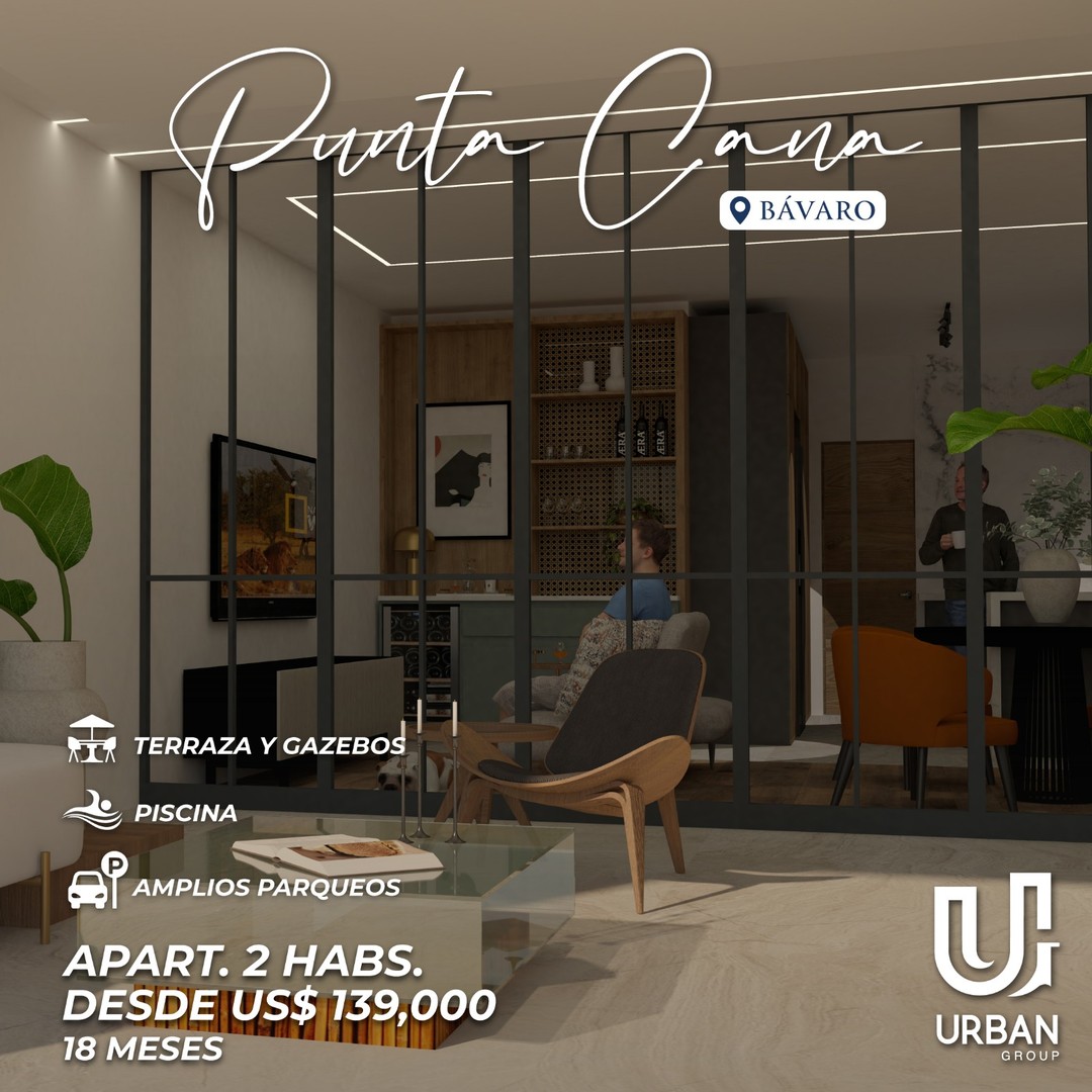 apartamentos - Apartamentos de 2 Habitaciones desde US$139,000 En Punta Cana 2