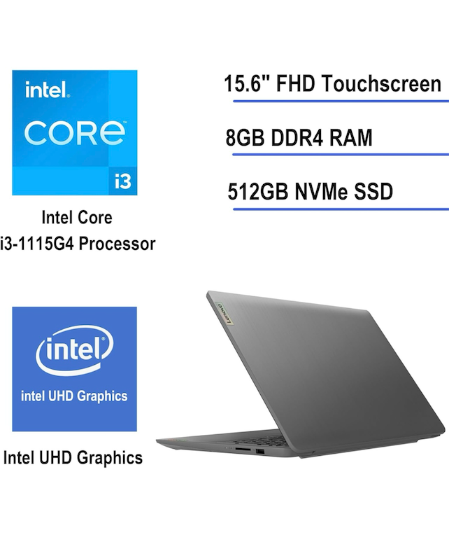 computadoras y laptops - Lenovo IdeaPad 3 - Laptop con pantalla táctil FHD de 15.6 pulgadas. Nuevas  1