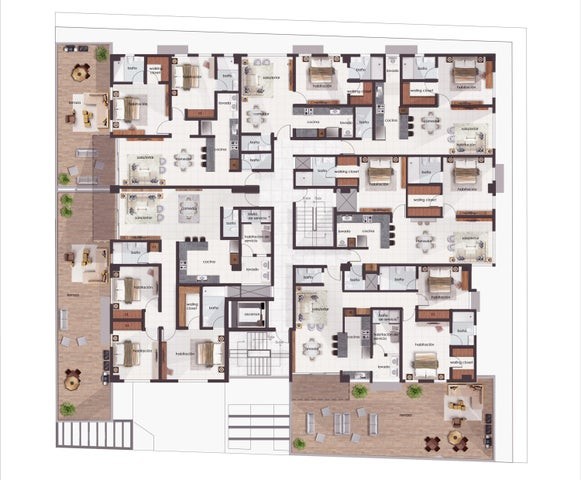 apartamentos - Proyecto en venta Santo Domingo #24-1023 dos dormitorios, planta eléctrica, asc
 3