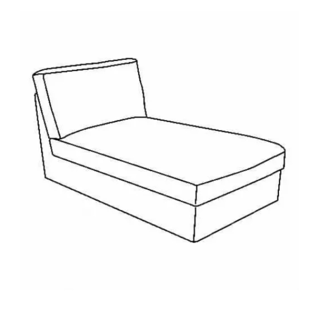 muebles y colchones - Sofa largo tipo chaisse lounge o day bed 1