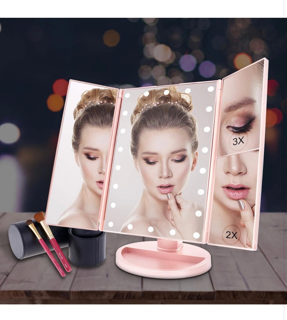 salud y belleza - Espejo de Maquillaje con luz y aumento