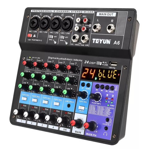 camaras y audio - Consola de 4, 6 y 8 canales mixer para audio. 1