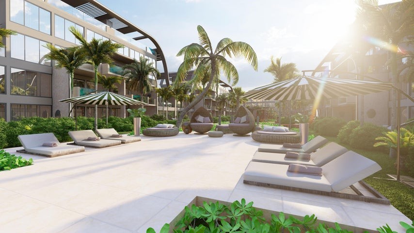 apartamentos - Proyecto en venta Punta Cana #23-2302 un dormitorio, balcón, piscina, Gym.
 2