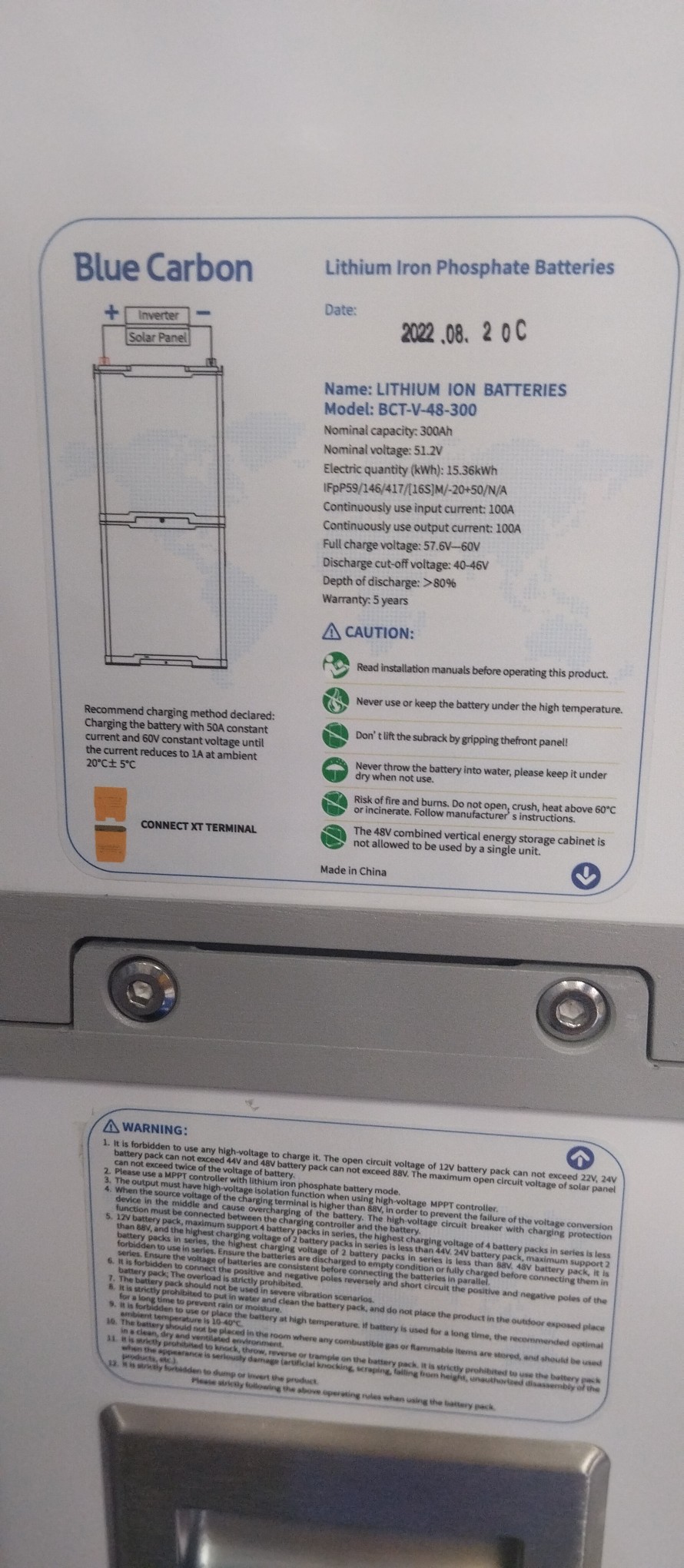 otros electronicos - baterías de lithion de 15kws 48v y 300amp 1