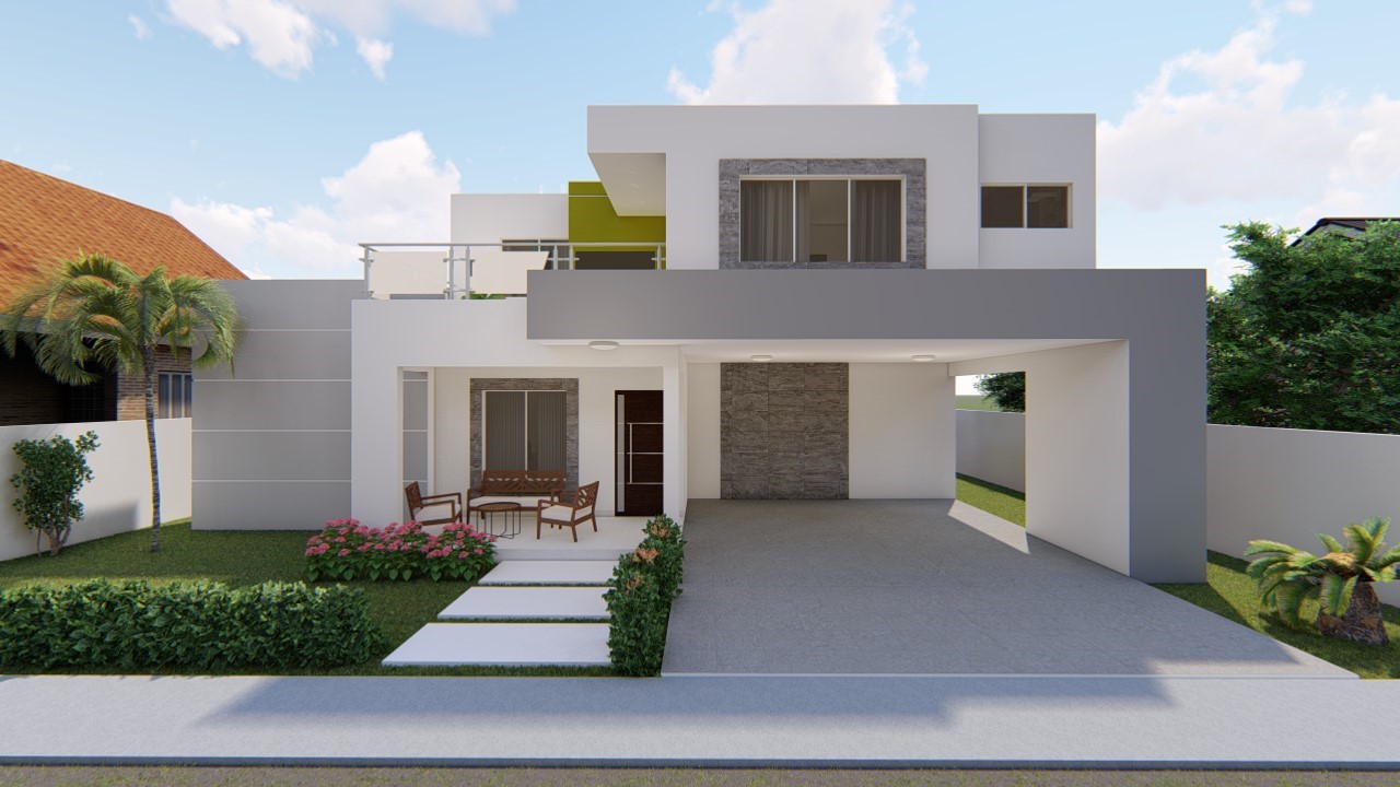 casas - Hermosa casa en Construccion Villa Caroly. Moca.