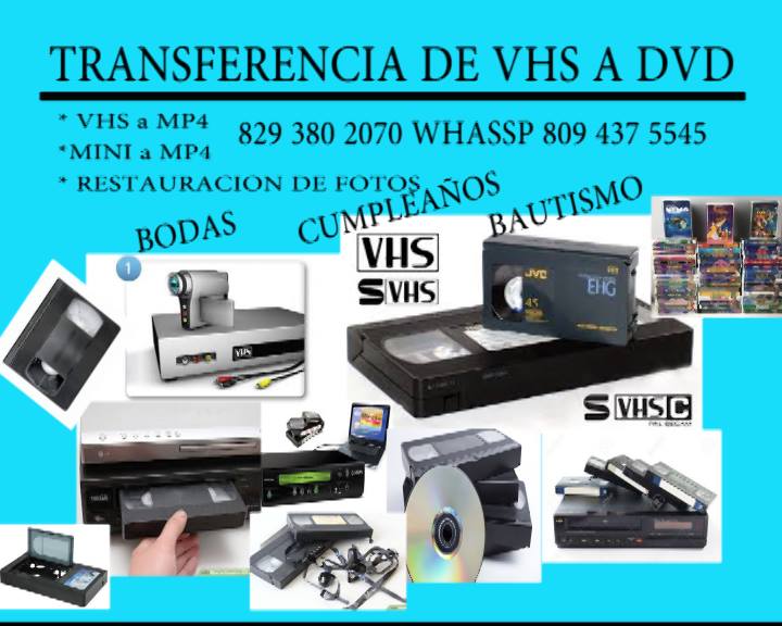 servicios profesionales - TRANSFERENCIAS DE CASETT VHS DIGITAL 1