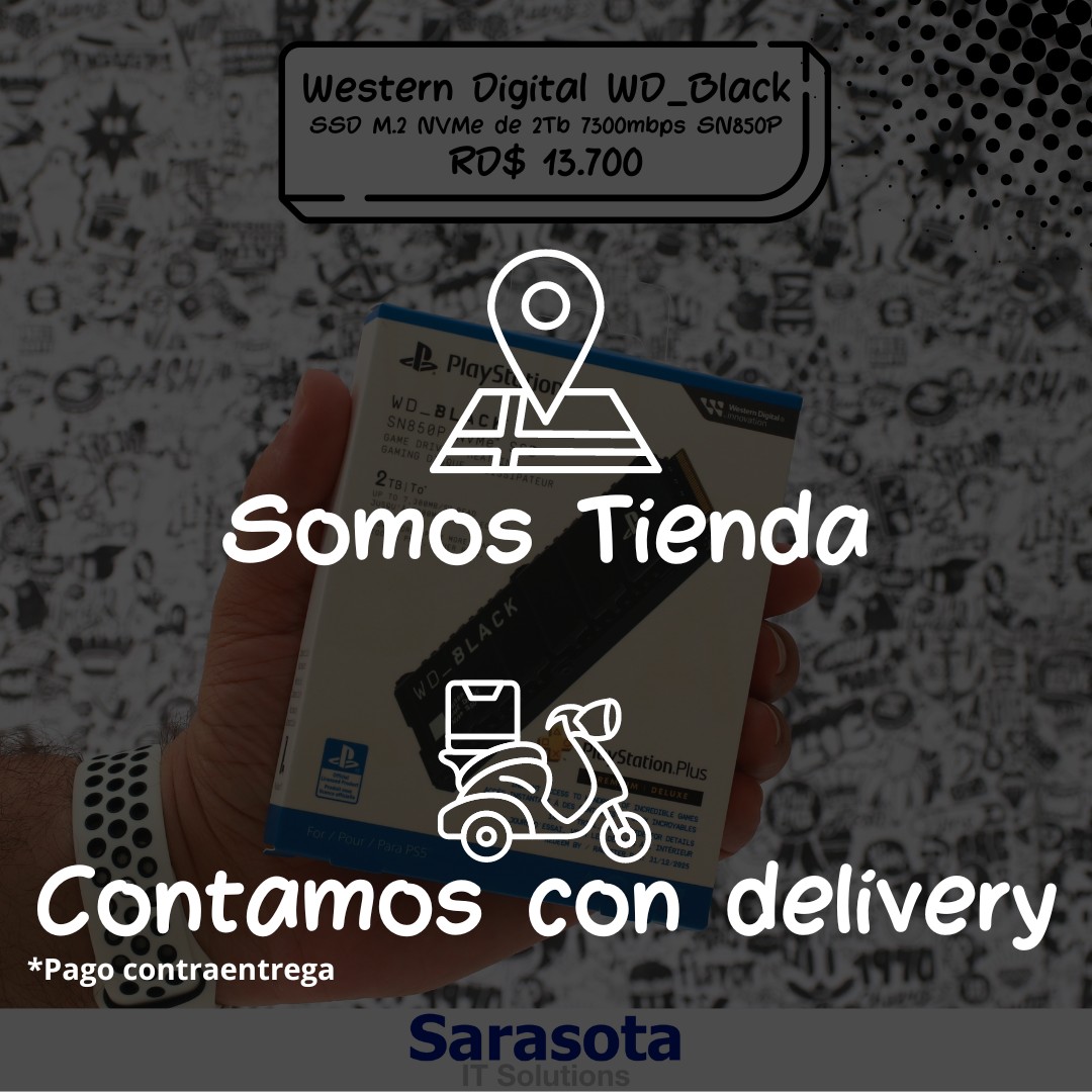 accesorios para electronica - SSD Western Digital WD Black SN850P de 2Tb para PS5 2