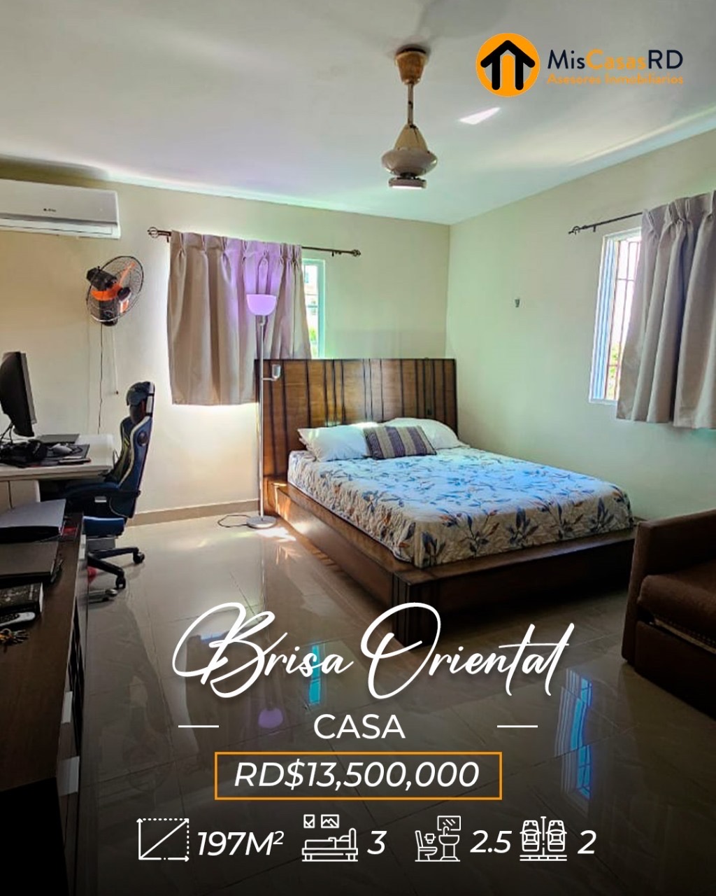 casas - Casa en venta en Urb. Brisa Oriental de 3 niveles en Santo Domingo Este📍 5