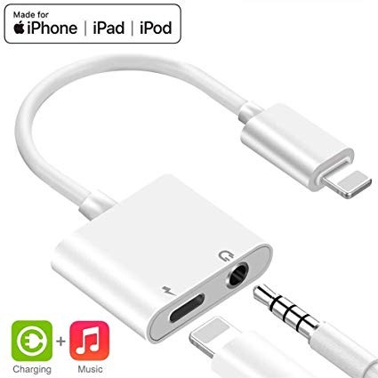 accesorios para electronica - Adaptador de audio y carga para iphone 