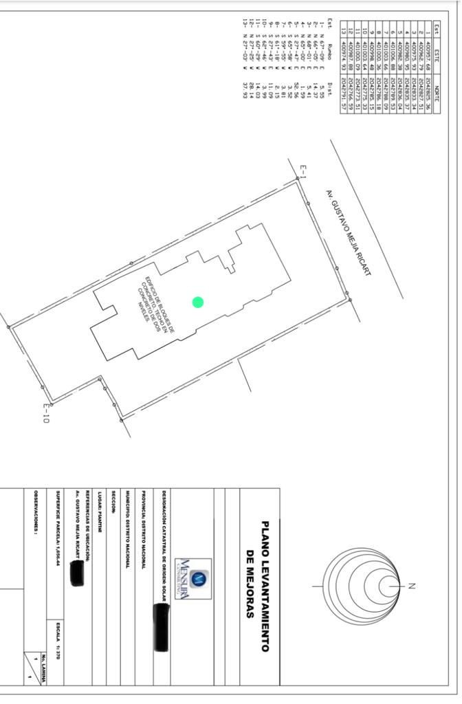 solares y terrenos - Solar en Piantini Para torre empresarial o Residencial de 1456m2  