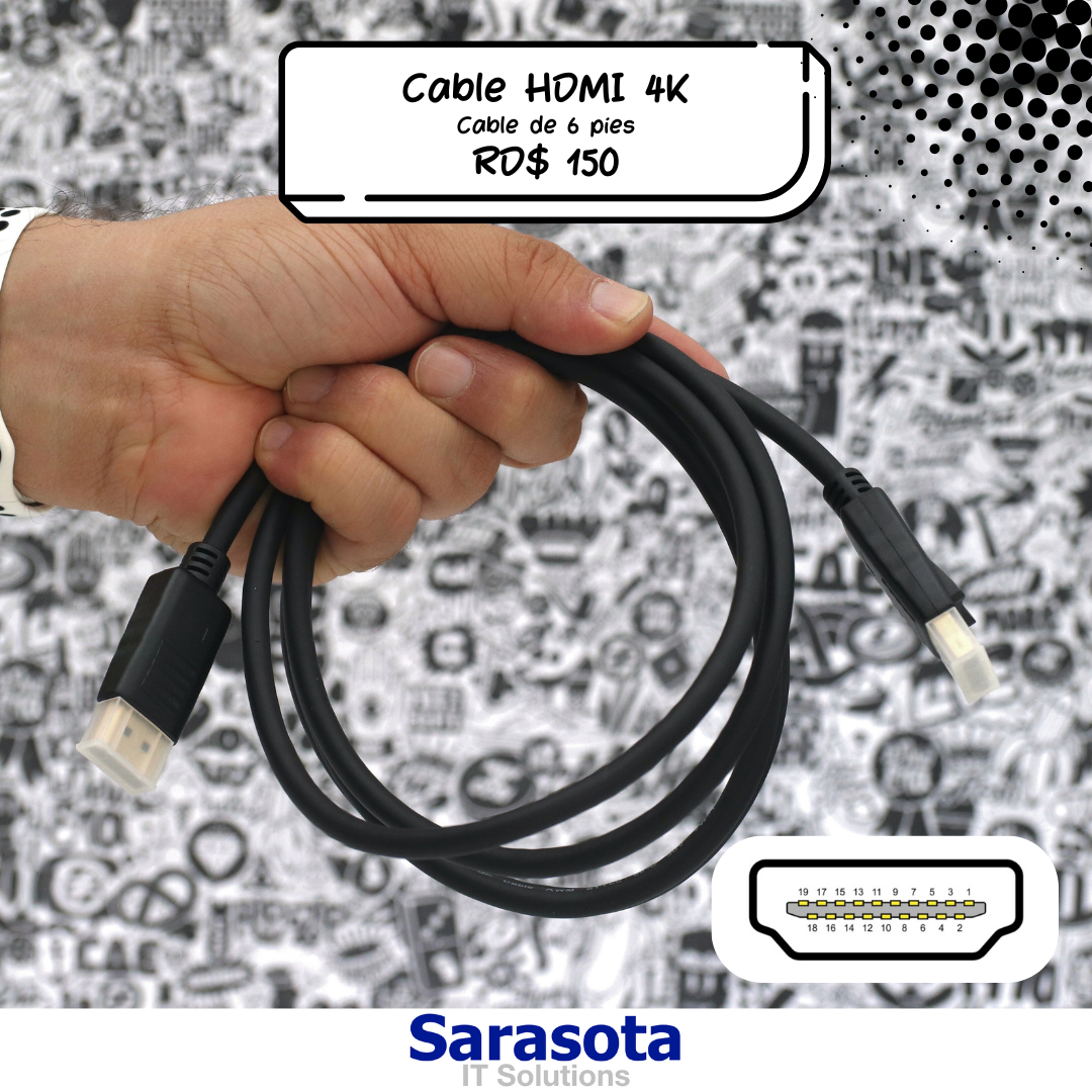 accesorios para electronica - Cable HDMI a HDMI 4K en RD$ 150